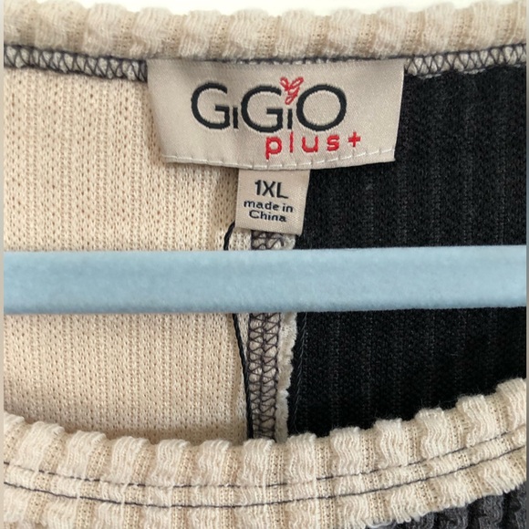 NWT GiGiO 1XL Color-block Top - Picture 5 of 7